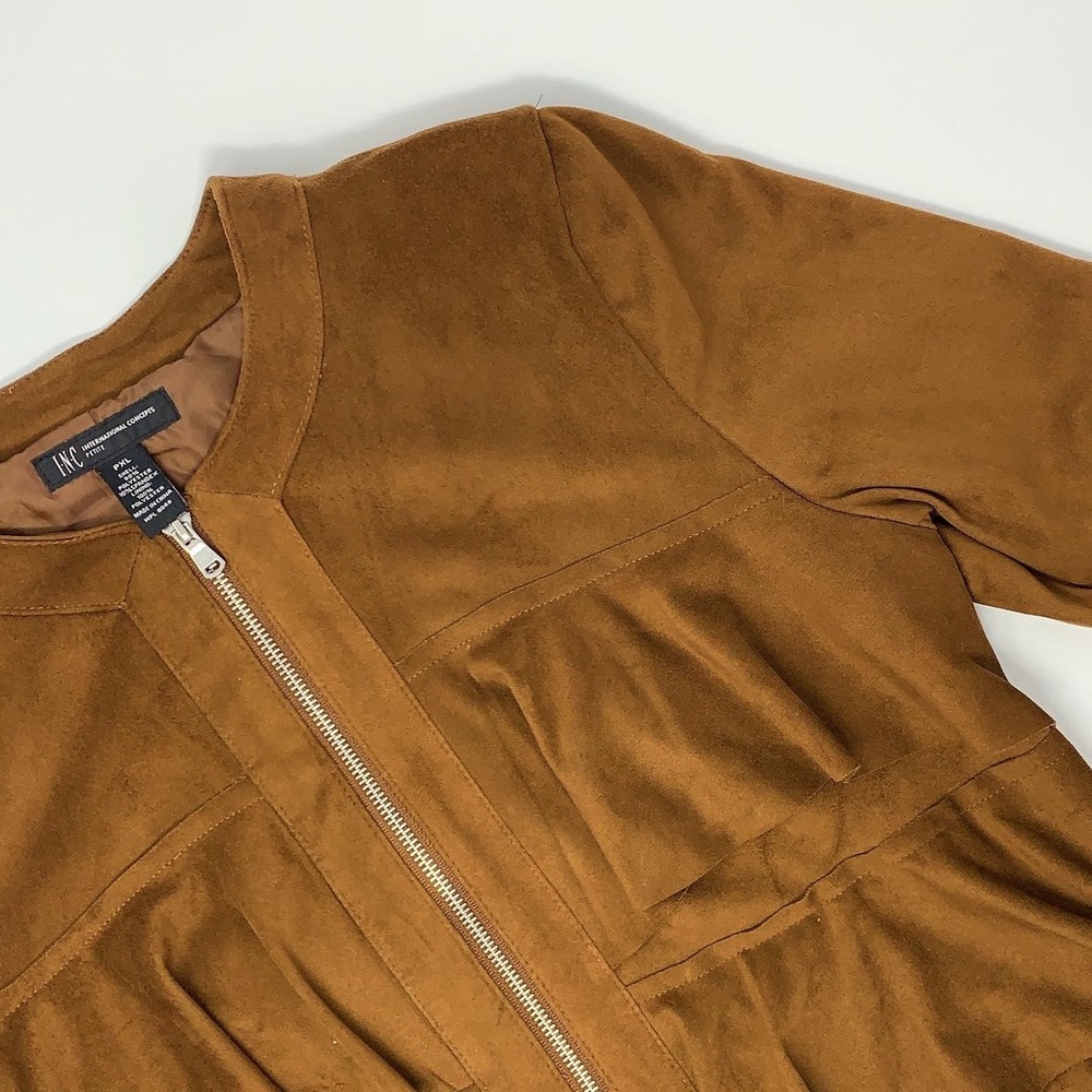 INC International Concepts Brown Ruffled Jacket